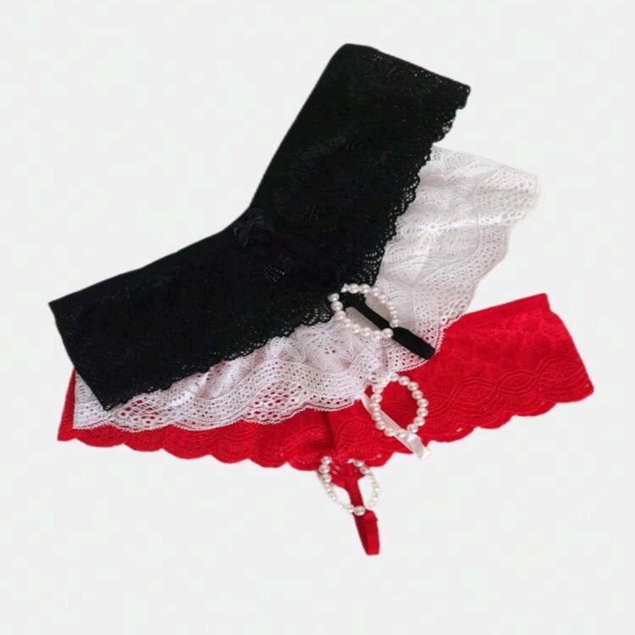 kit 2 Calcinha Tailandesa pérola lingerie rendada Shopee Brasil