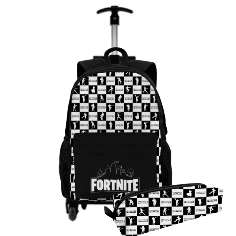 Kit Mochila Fortnite Bolsa Escolar Volta As Aulas Estojo