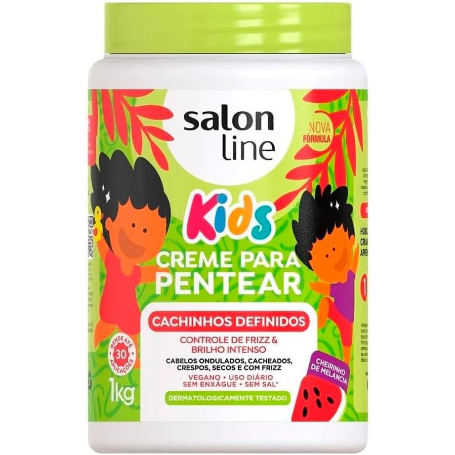 Creme De Pentear Infantil Cachinhos Definidos Controle Frizz Brilho