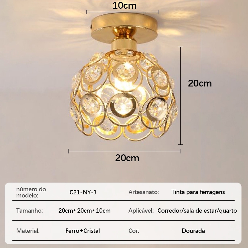 Luzes De Teto Modernas De 1 Peça Sombra De Cristal Para Sala De Estar