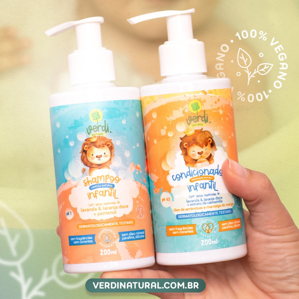 Kit Shampoo Condicionador Beb Crian A Infantil Laranja Doce E Lavanda