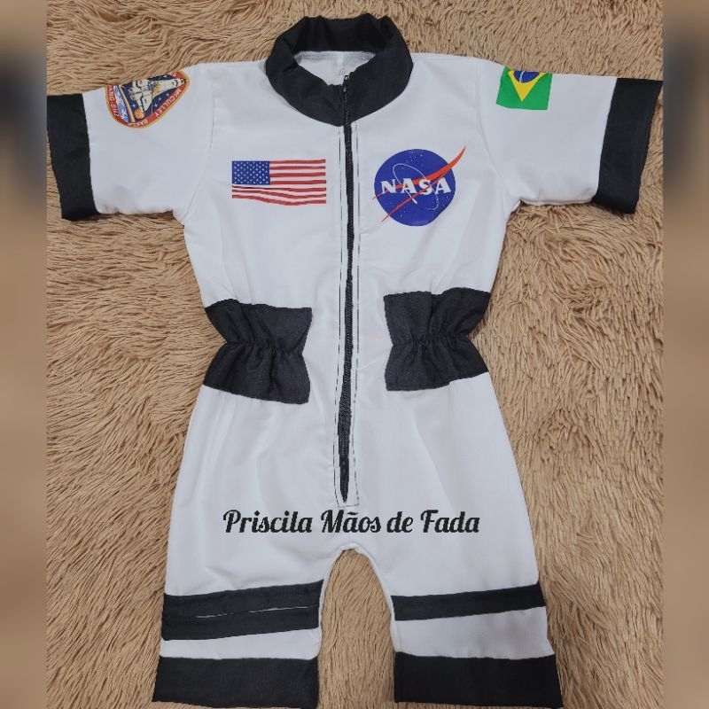 Fantasia Astronauta Nasa bebê e infantil Luxo Shopee Brasil