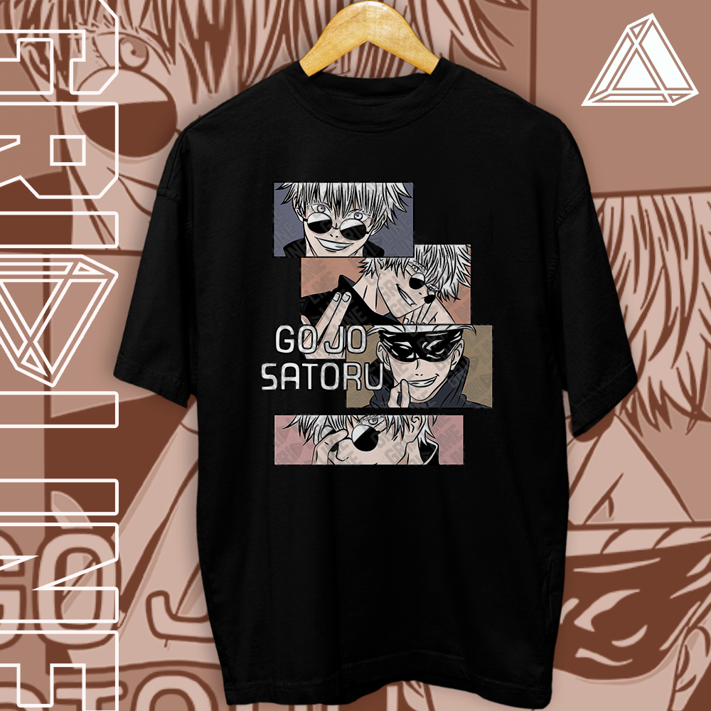 Camiseta Básica ou Oversized Anime Gojo Satoru Mode Manga Unissex