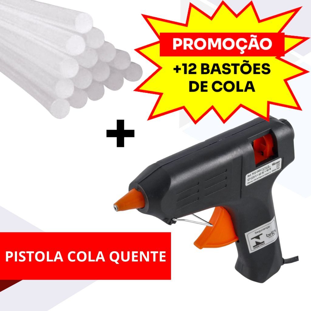 Pistola De Cola Quente Profissional Bast Es De Cola Bivolt