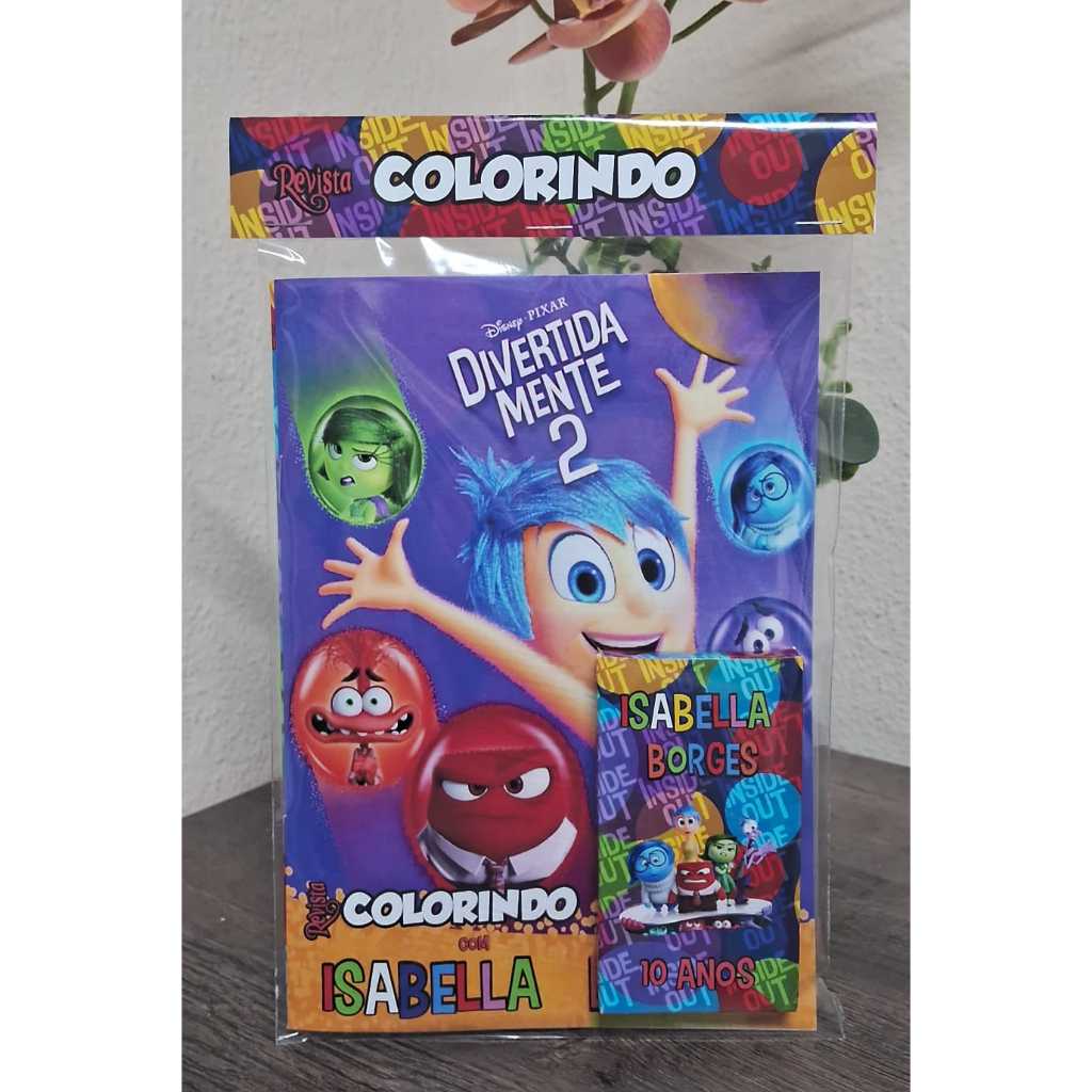 Kits De Colorir Personalizados Tema Divertidamente Livro De Colorir