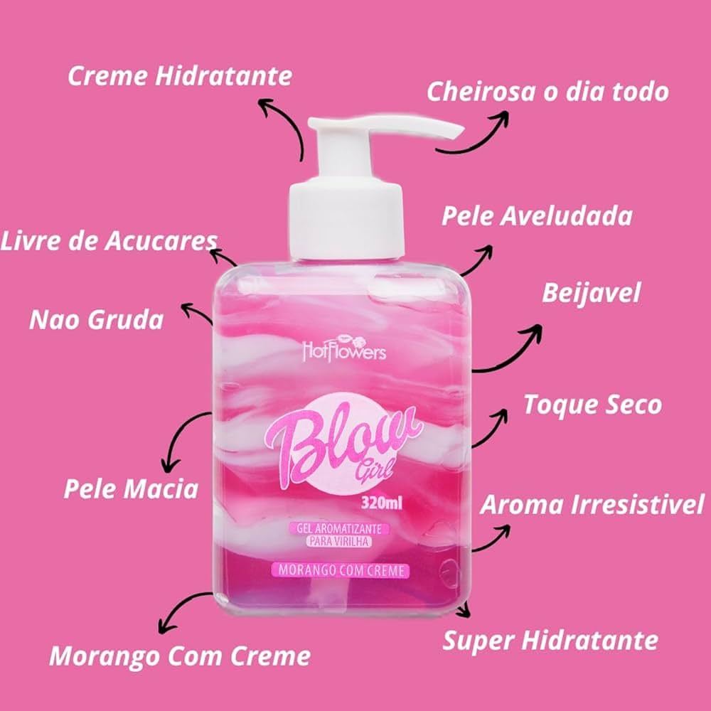 Gel Hidratante Para Virilha Aromatizante Blow Girl Ml Morango