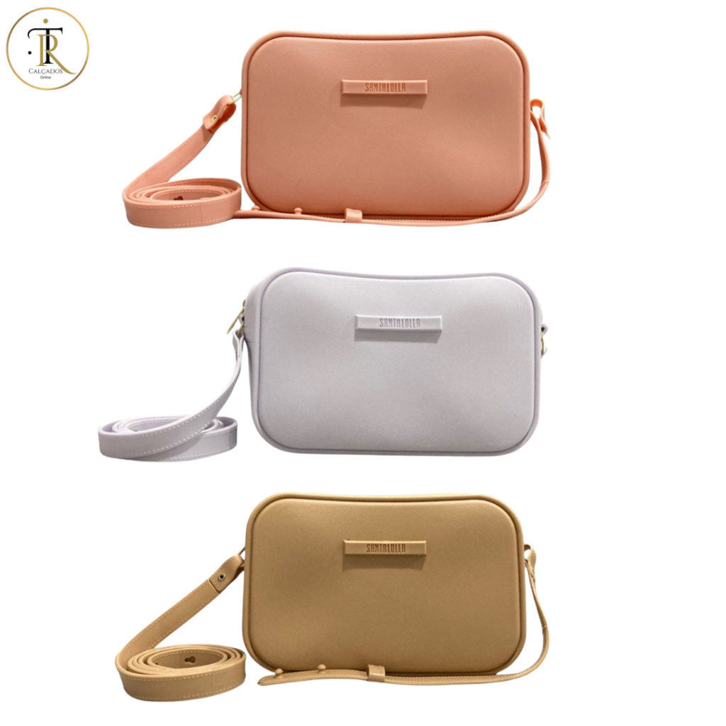 Bolsa Luxuosa Smaler Nas Cores Branca Bege Nude Material Resistente De