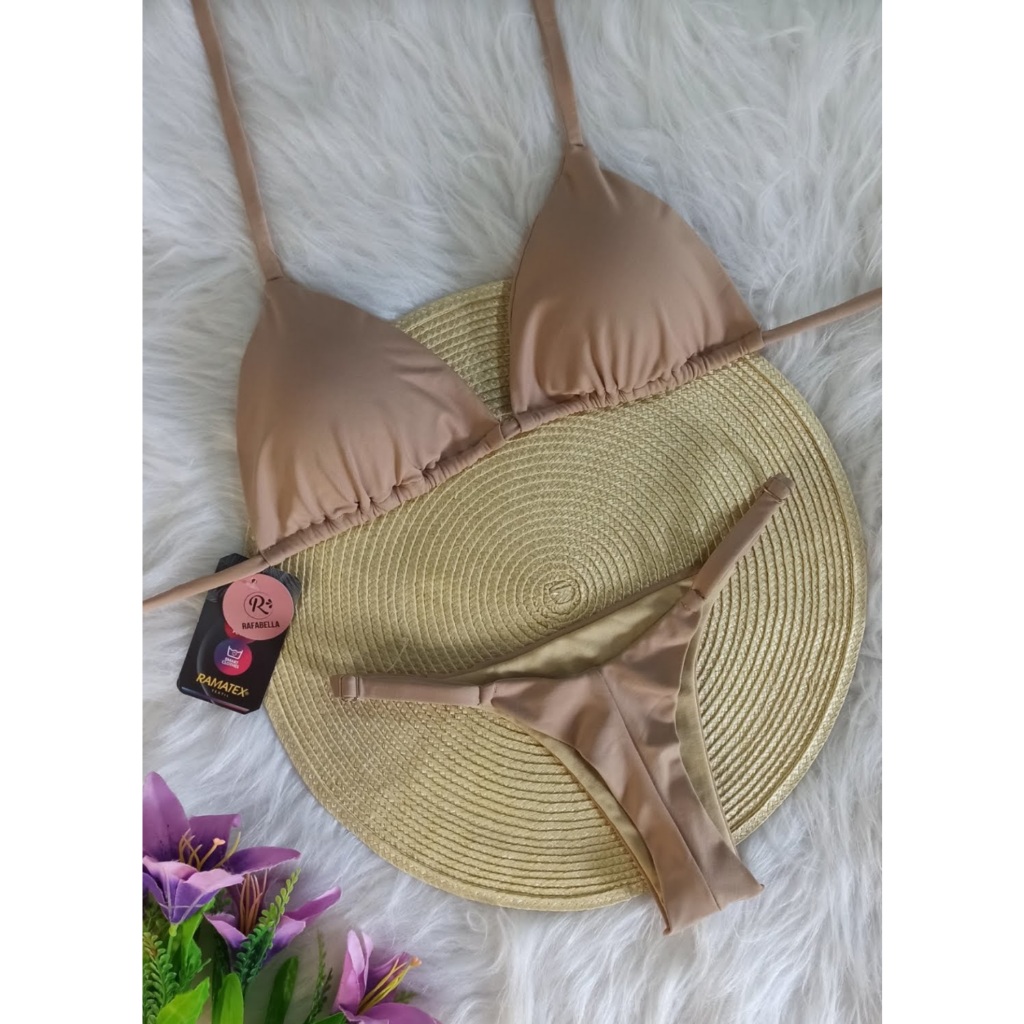 Biquini Marquinha De Fita Fio Duplo Cortininha NUDE Shopee Brasil