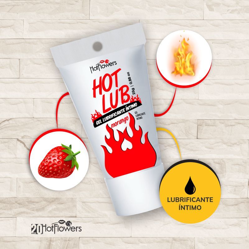 Hot Lub Gel Lubrificante Beijavel Morango 25g Hotflowers Shopee Brasil