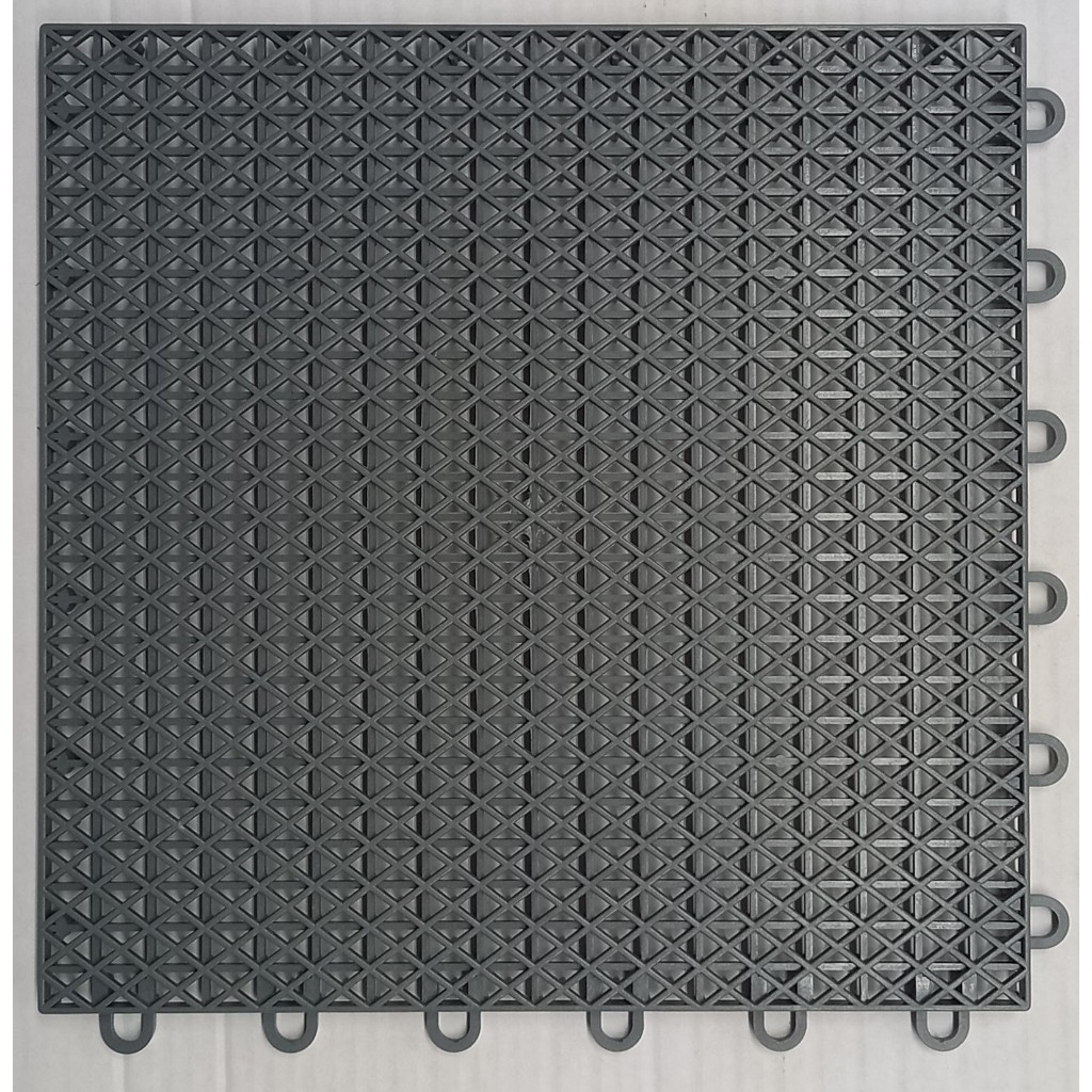 Piso Estrado Modular Plástico 30 x 30 cm Cor Preto Kit 10 unidades