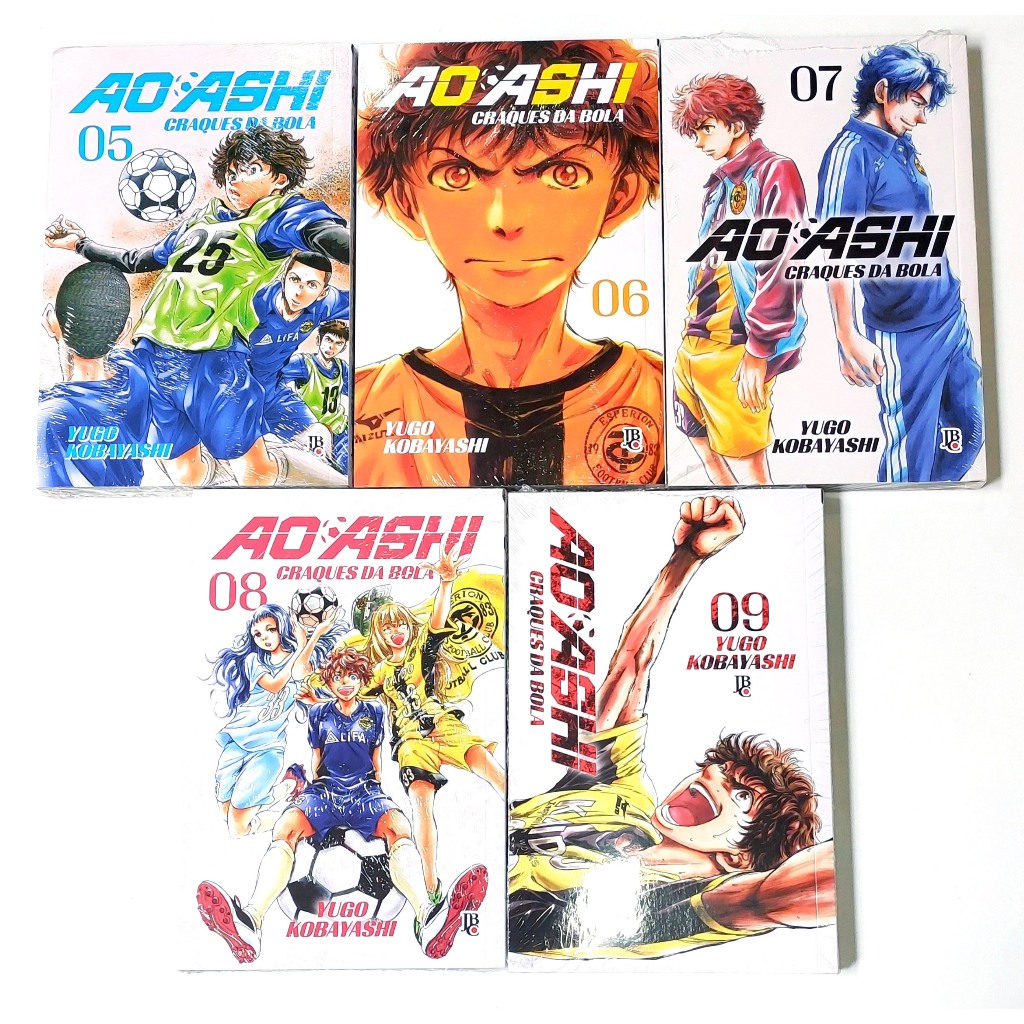 Ao Ashi Craques da Bola 5 ao 9 Mangá Jbc Novo e Lacrado Shopee Brasil