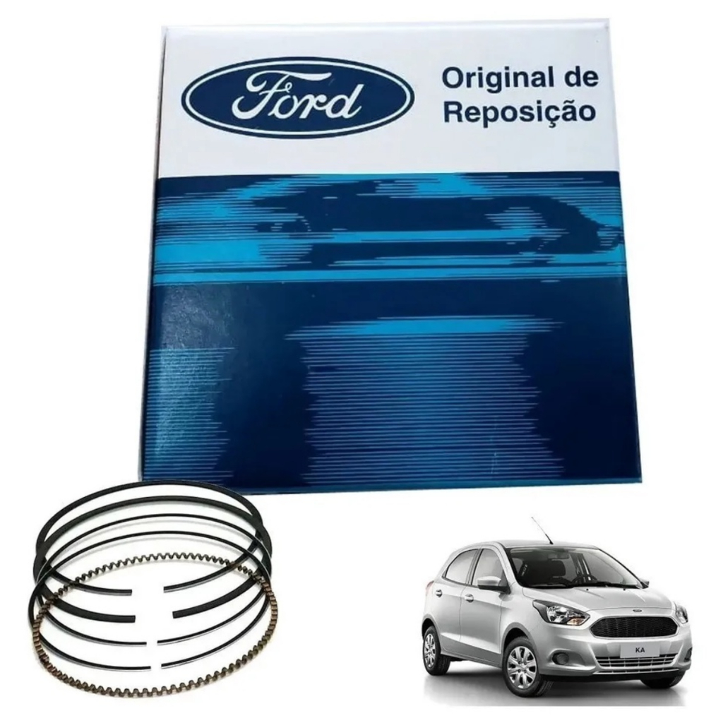 Jogo Anel Segmento Original Ford Ka V Cilindros Em Diante