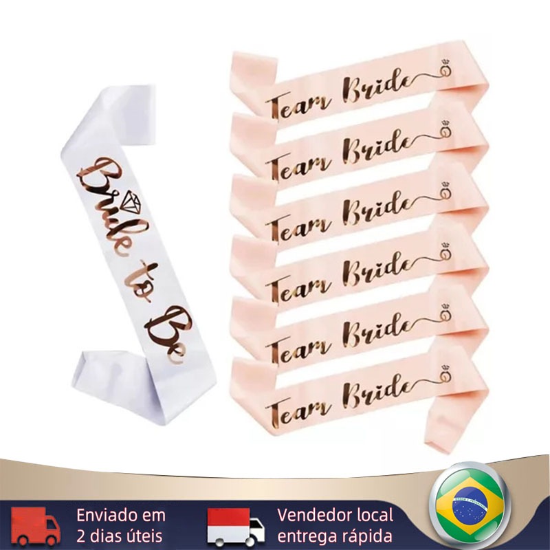 Kit Faixas Para Despedida Solteira Ch Lingerie Team Bride Shopee