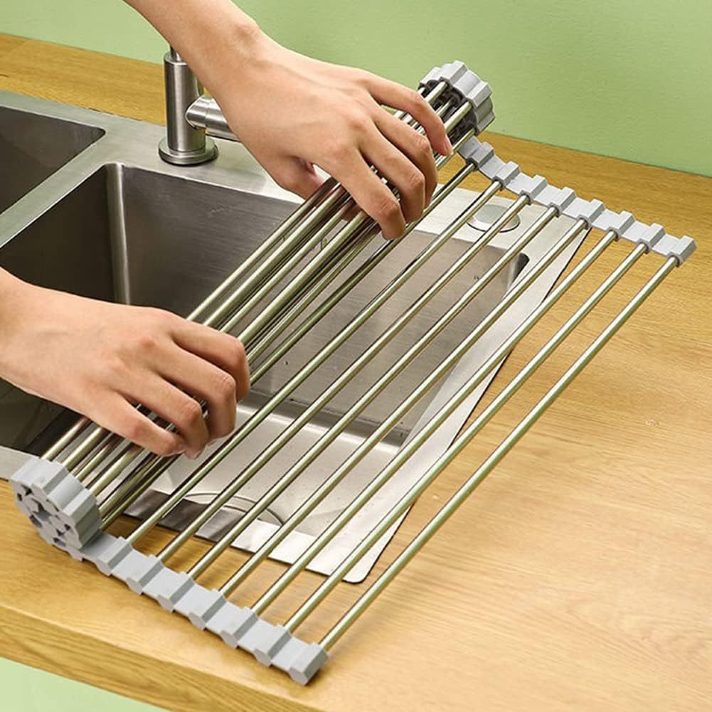 Esteira Escorredor Dobr Vel Inox Para Lou As E Alimentos Multifuncional