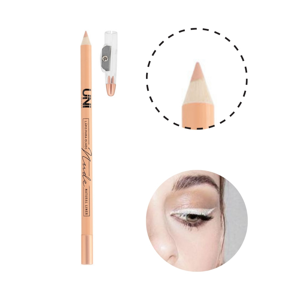 Lápis Para Olhos Nude Natural Liner Apontador Uni Makeup Shopee