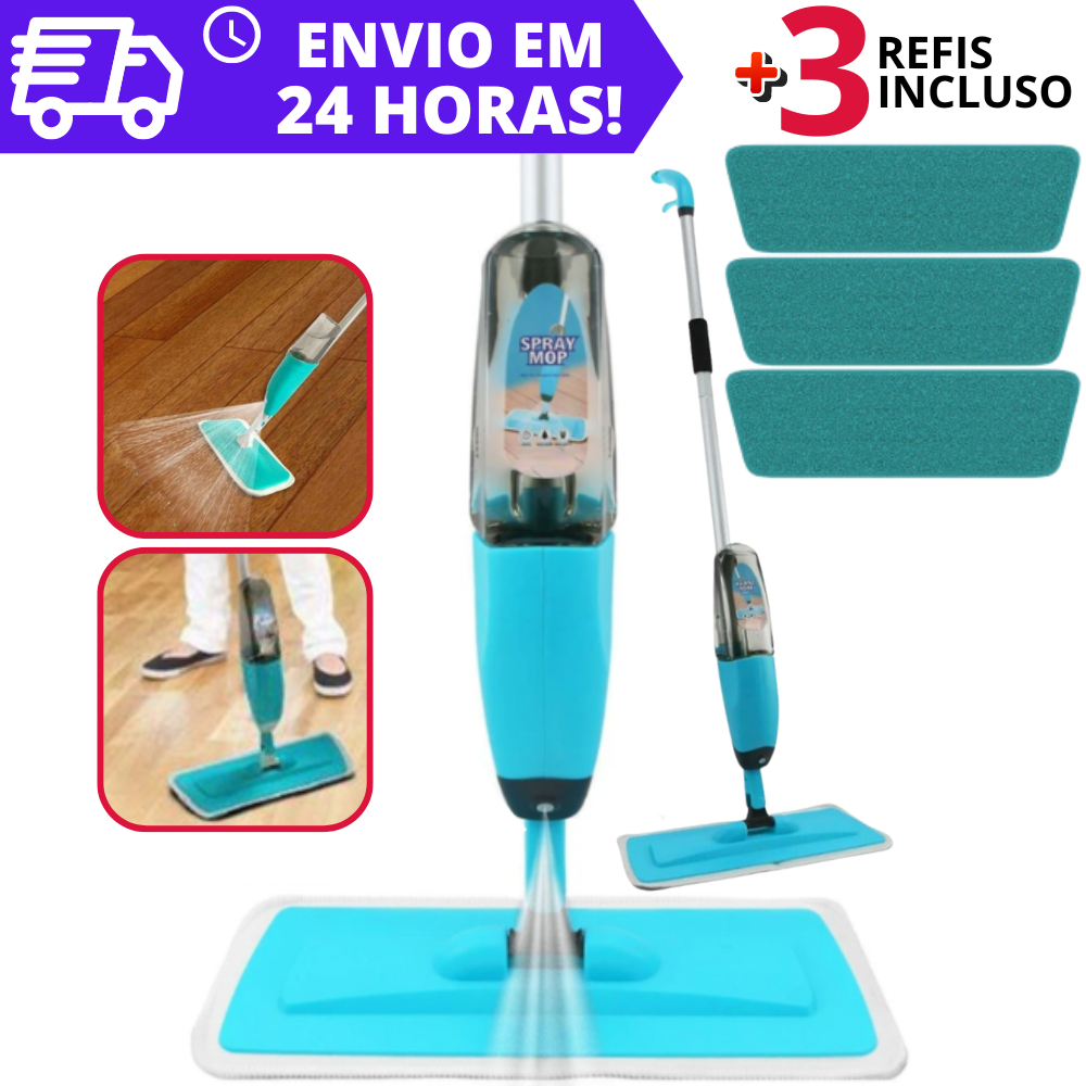 Mop Spray M Gico Esfreg O C Refis Microfibra Reservat Rio Limpeza