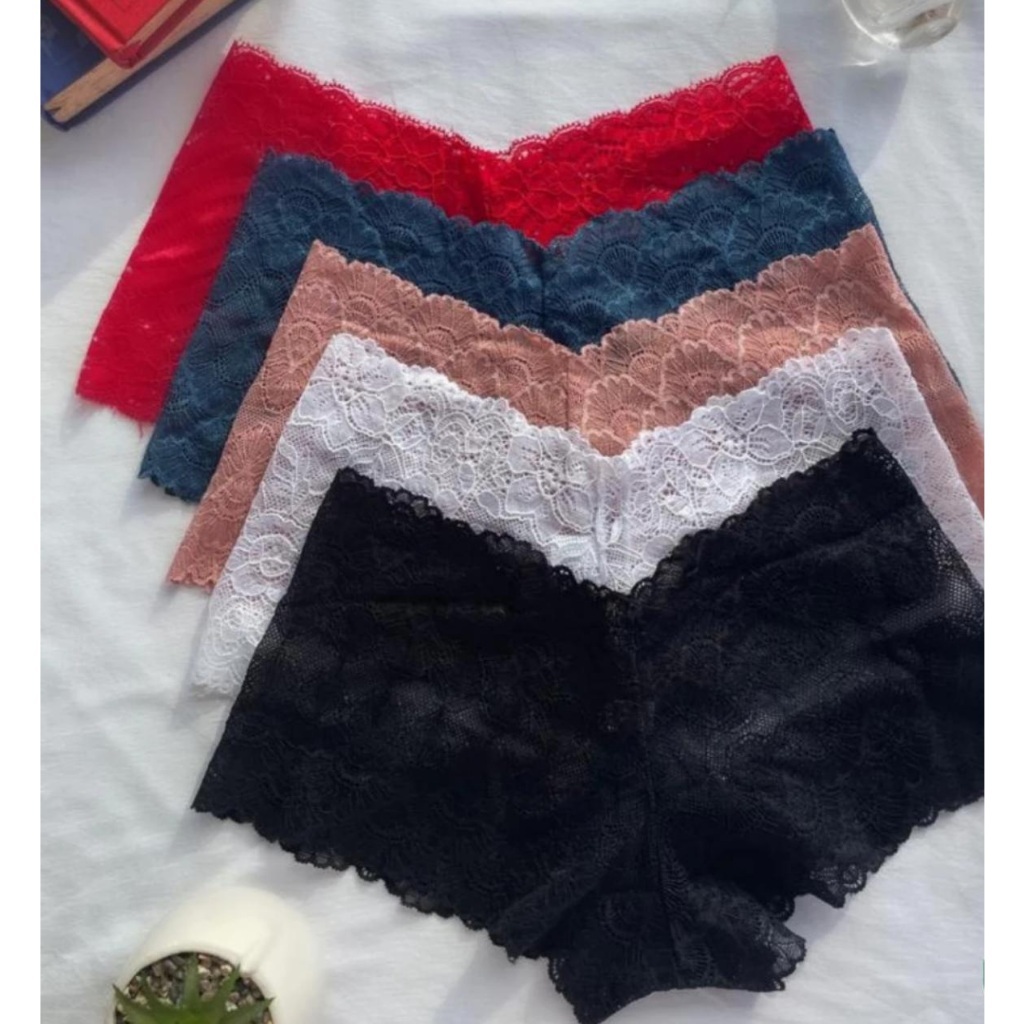 Kit Calesson Lingerie Plus Size Renda Feminina Sexy Shortinho