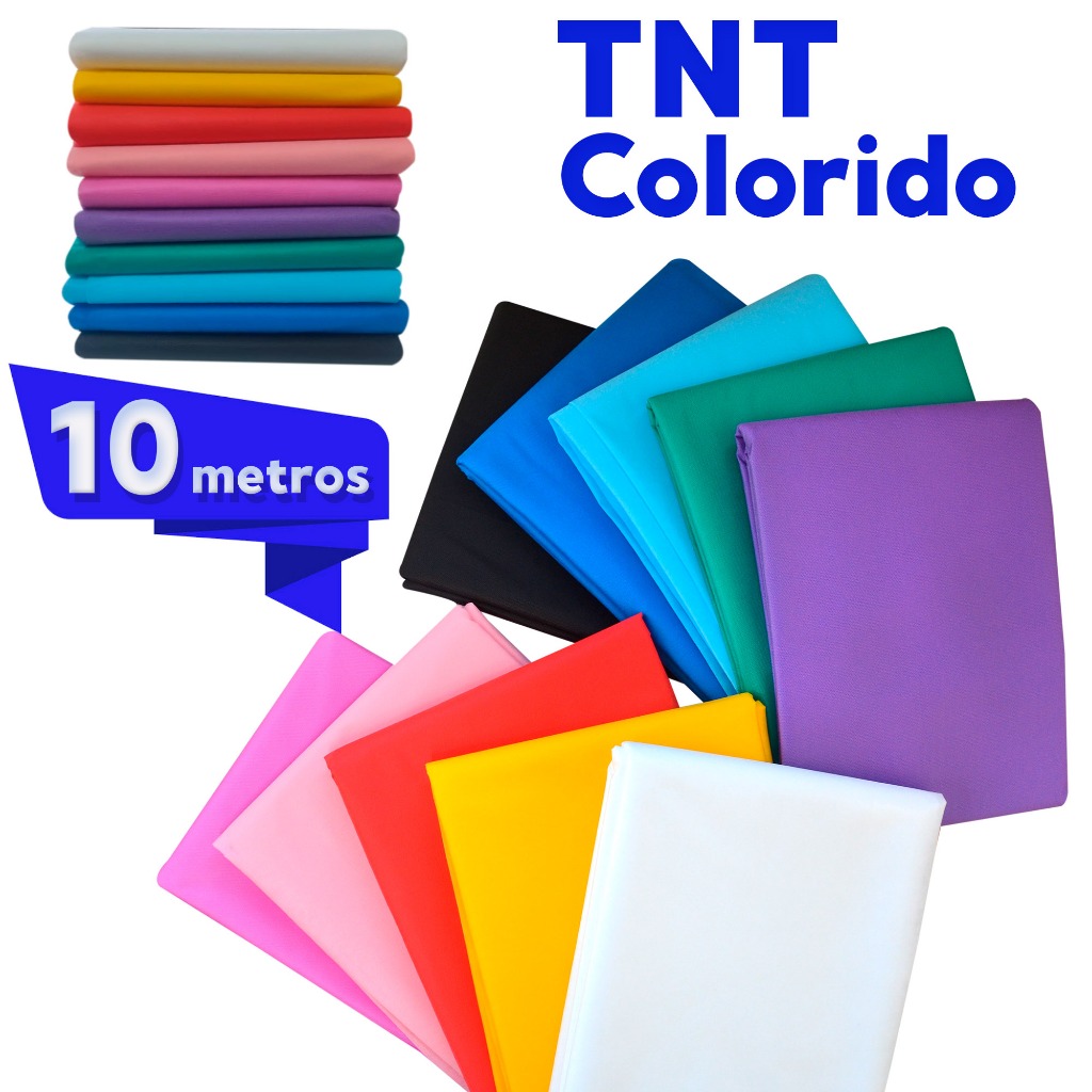 TNT Liso Colorido 10 Metros 1 40m Largura 40gm Excelente