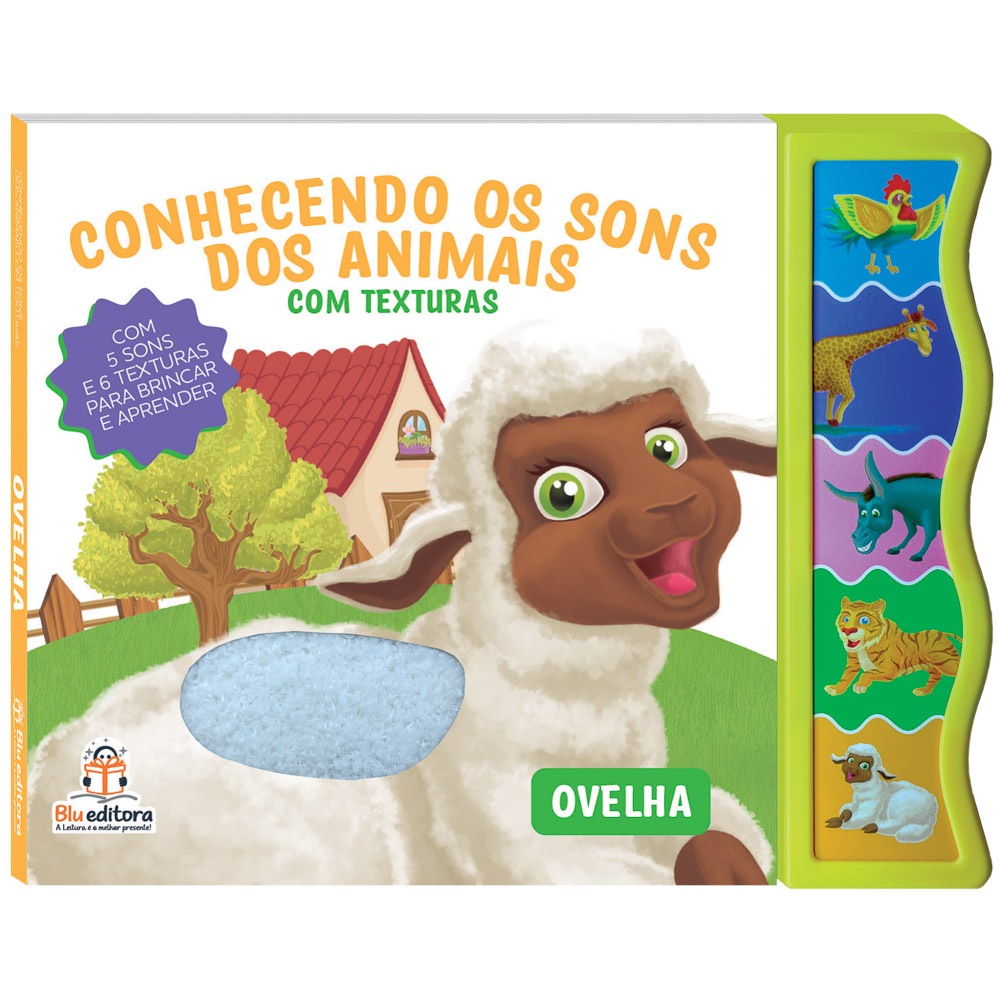 Livro Conhecendo Os Sons Dos Animais Texturas Ovelha Shopee Brasil