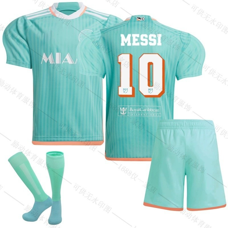 Kit Conjunto Infantil E Juvenil De Futebol Inter De Miami Messi