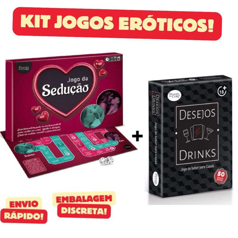 Kit Jogo Er Tico Casal Sedu O Tabuleiro Jogo De Cartas Desejos E