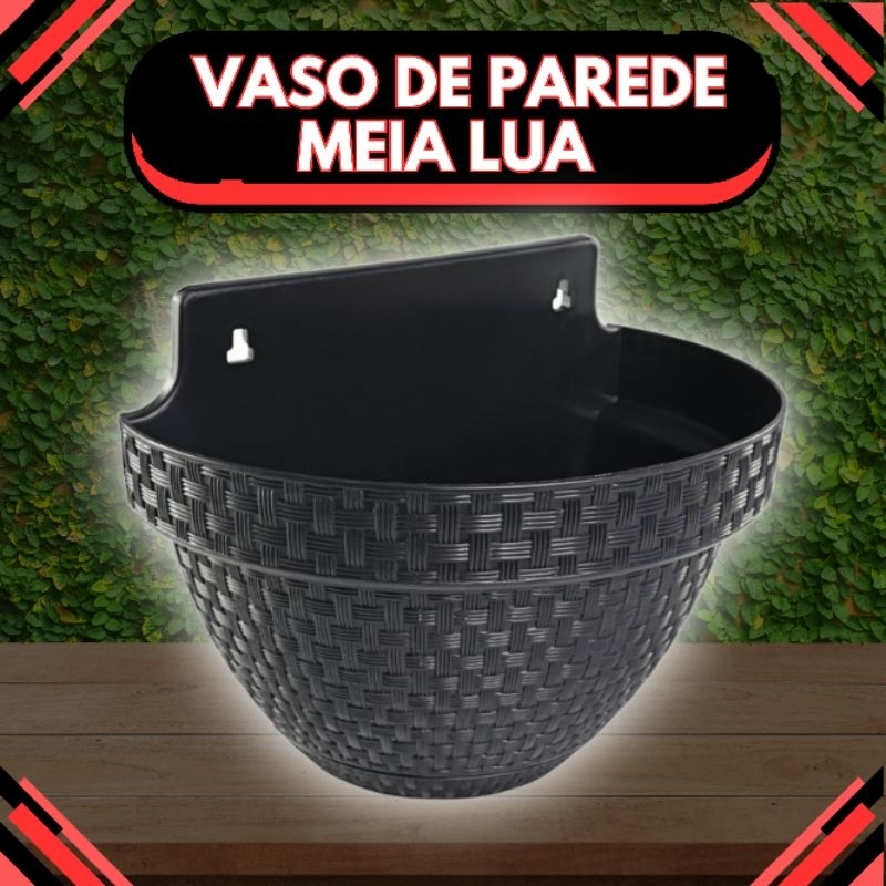 Vaso Vasinho De Parede Meia Lua Pl Stico Vertical Decorativo Litros