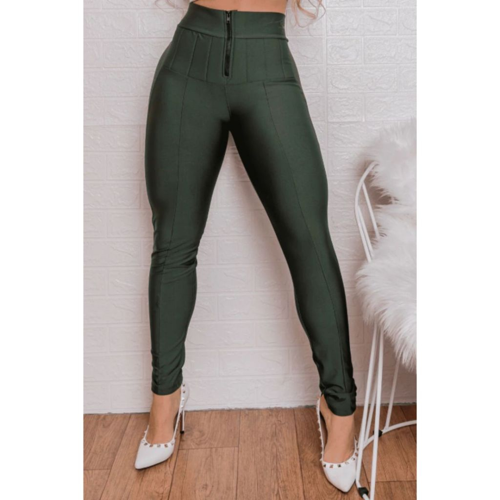 Calça lipo Tecido Suplex Power Legging con Cinta Modeladora Con Volso