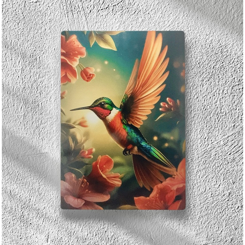 Quadro De Metal Brilhante P Ster Beija Flor X Mm A Shopee Brasil