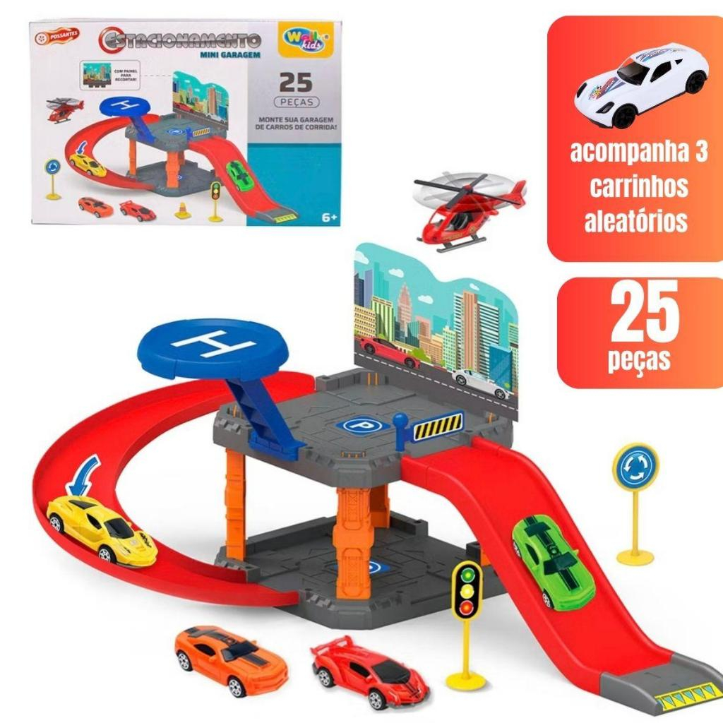 Pista De Carrinhos Hot Wheels E Brinquedo De Corrida Infantil