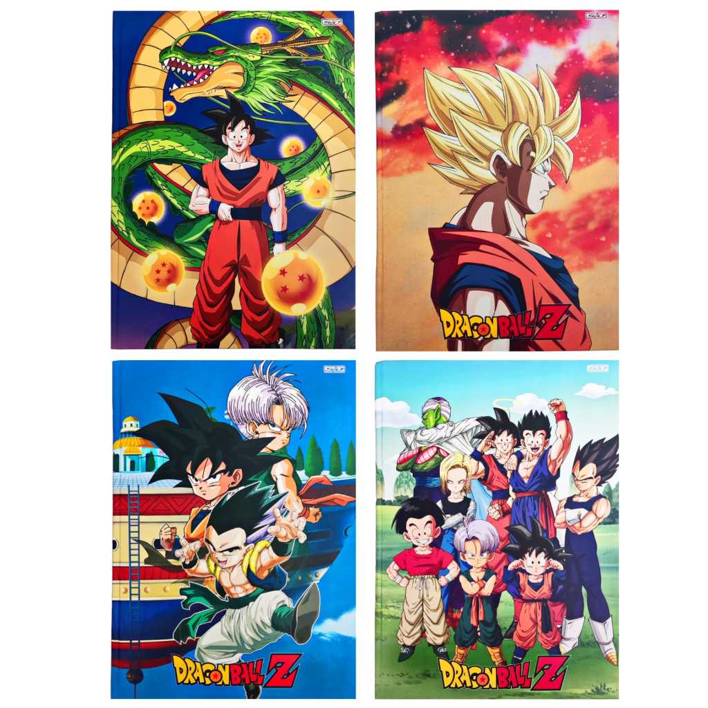 Kit 4 Cadernos Brochurao Dragonball Super 80 Folhas Capa Dura Shopee