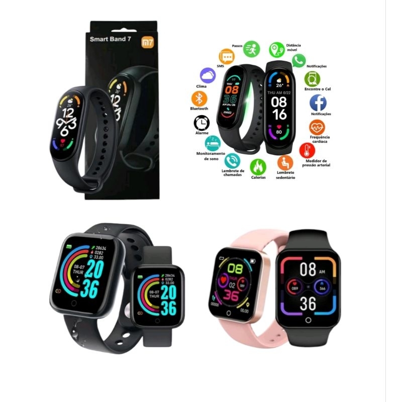 MI BAND 7 MI BAND relógio smartwatch D20 D20 ULTRA D30 relógio