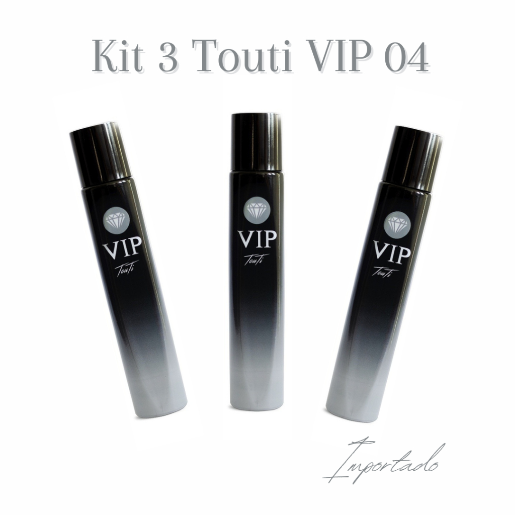 Kit 3 Perfume Touti VIP 04 Importado Original Alta Fixação promo Black