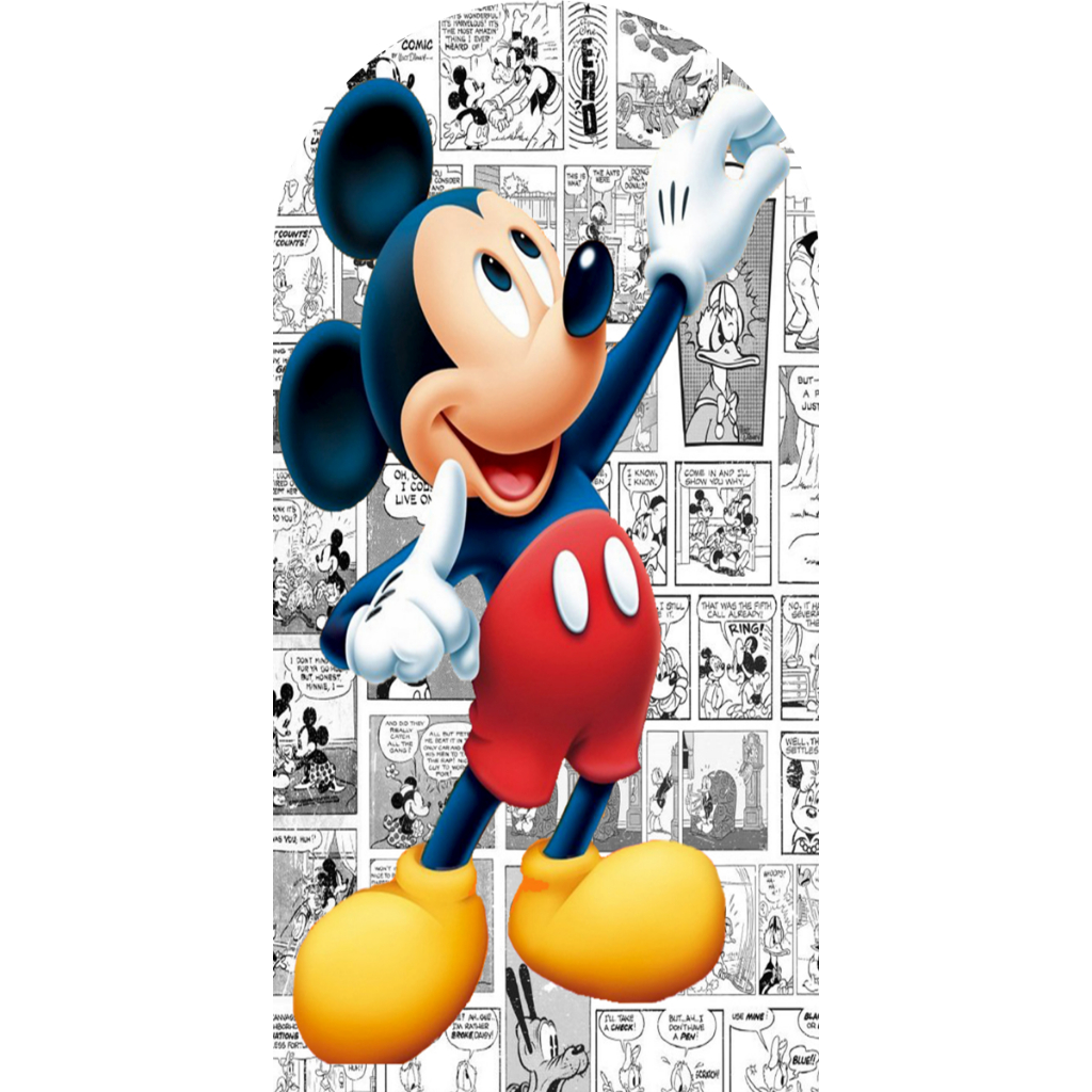 PAINEL DECORATIVO DE FESTA MICKEY TIPO ROMANO NA MEDIDA DE 2 00M DE