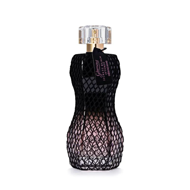 Perfume Feminino Glamour Secrets Black Intense Desodorante Colônia 75ml