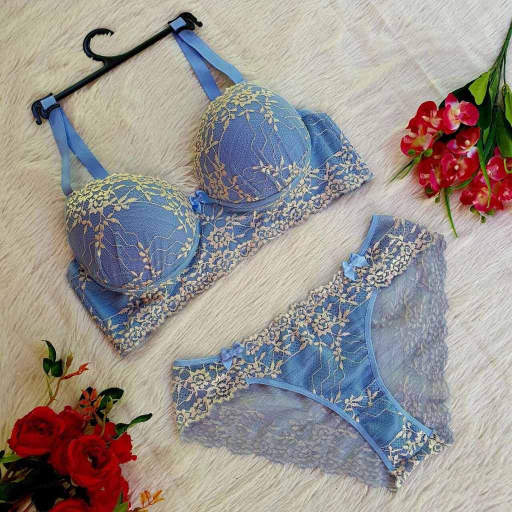 Conjunto Plus Size Lingerie Renda Bicolor Bojo Reforçado Promoção