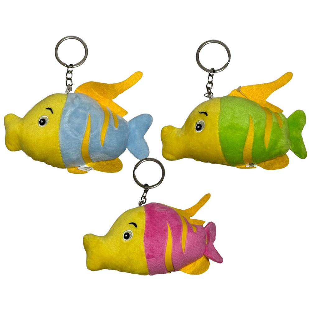 Mini Peixe Pelucia Chaveiro Fofo Infantil Peixinho Animais Mar Chaveiro