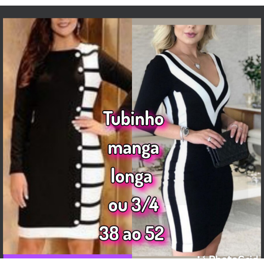 Vestido Moda Evang Lica Gospel Plus Size Social Tubinho Preto Manga