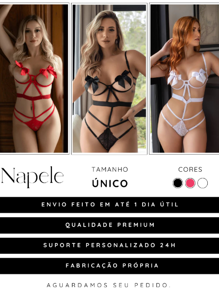 Body Conjunto Lingerie Aro Laço Sexy Atacado Revenda Bori Sensual