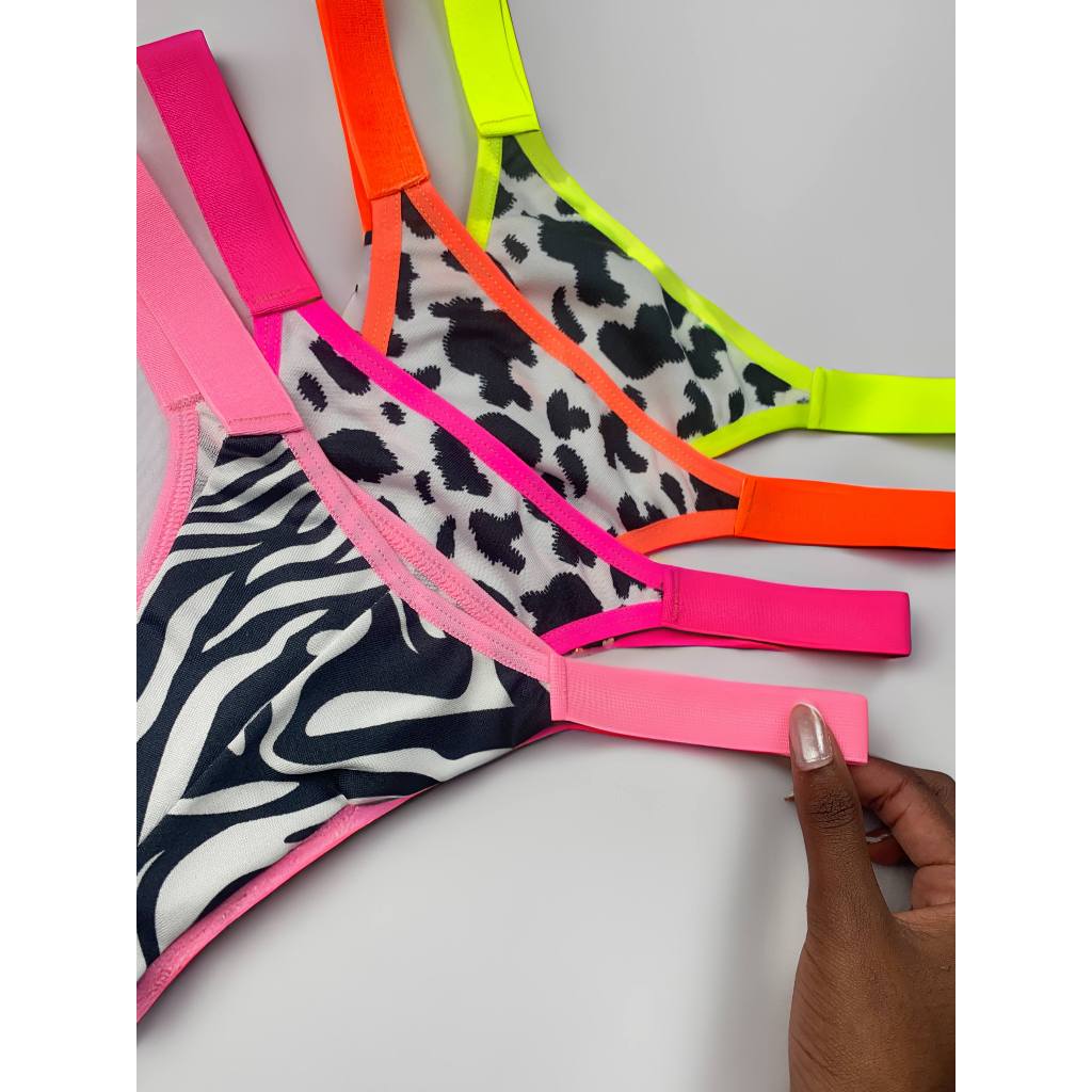 Kit C Calcinha Fio Duplo Tanga Sexy Feminina Lingerie Shopee Brasil