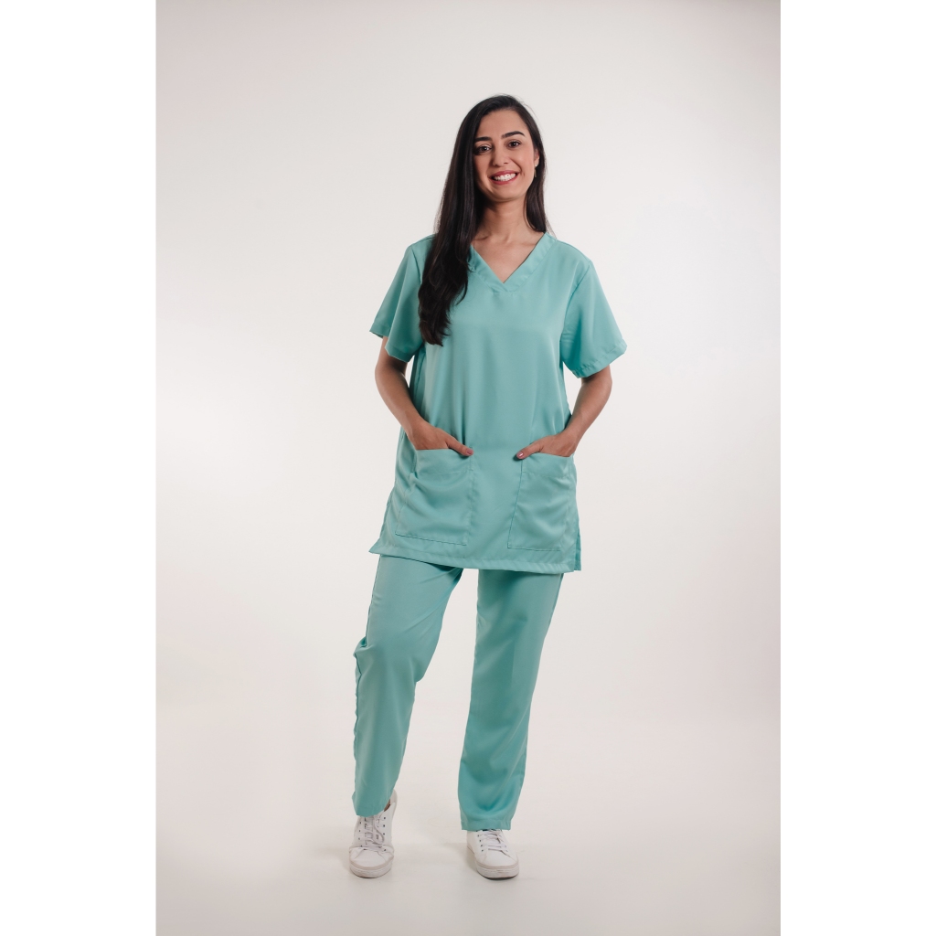 Conjunto Pijama Cirúrgico Hospitalar Scrub Gabardine Uniforme