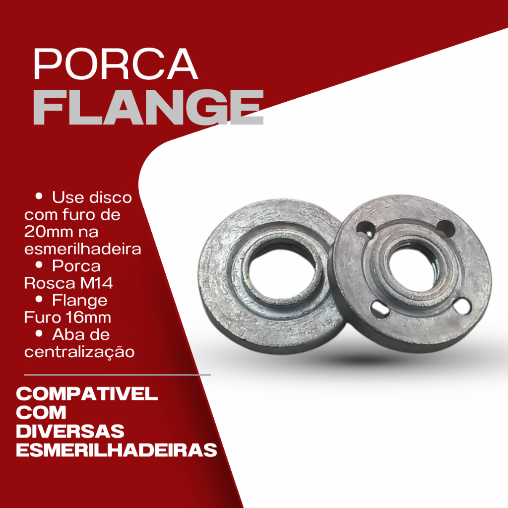 Adaptador Porca Flange Esmerilhadeira Disco Furo De Mm Top Shopee