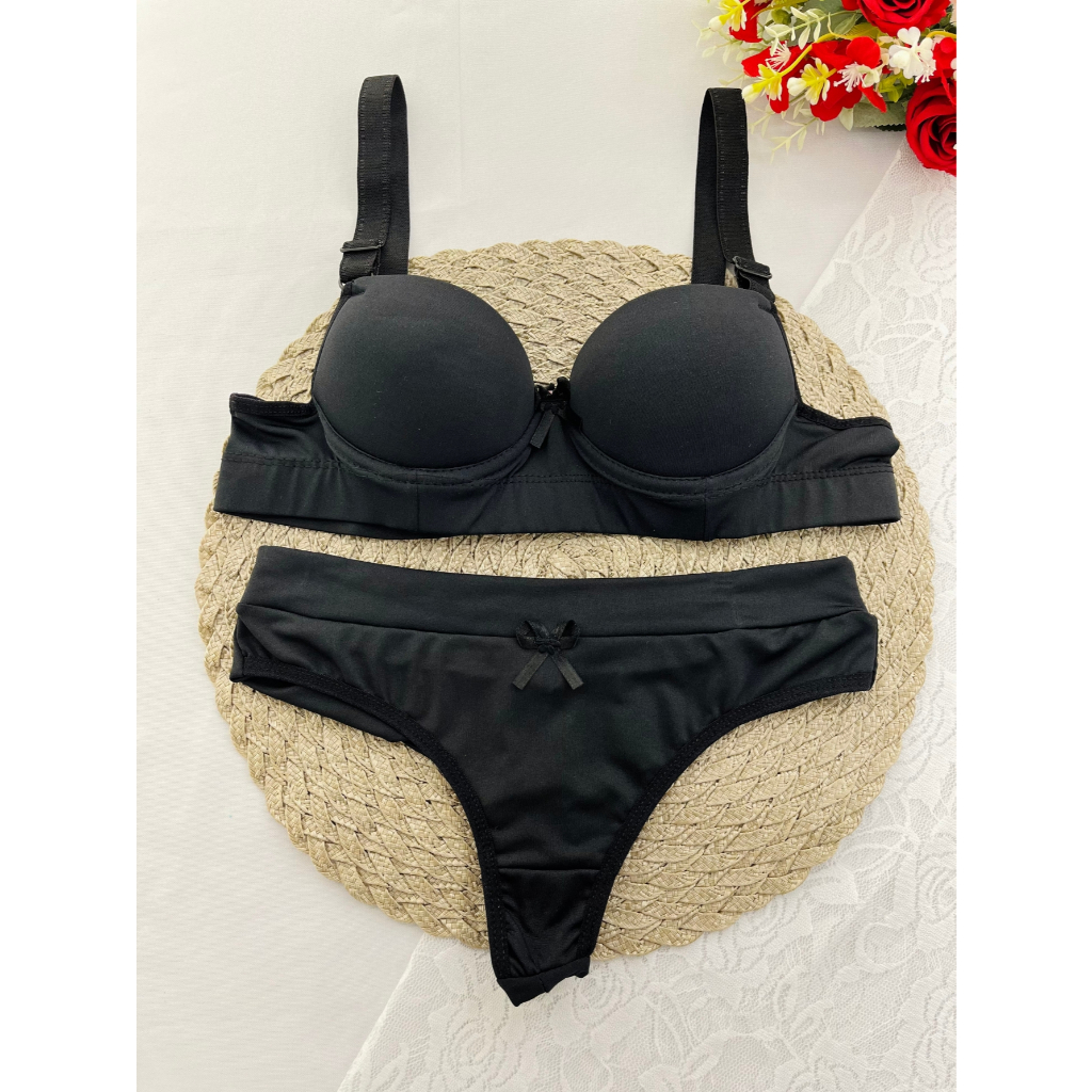 Conjunto Lingerie Calcinha e Sutiã Calcinha Fio Duplo e Sutiã Reforçado
