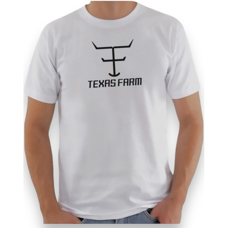 Camiseta camisa masculina algodão texas farm country masculina rodeio