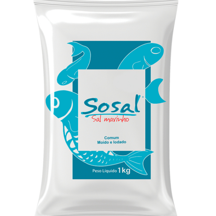 Sal Marinho Integral Mossoró Moído 1kg Natural Sosal Shopee Brasil