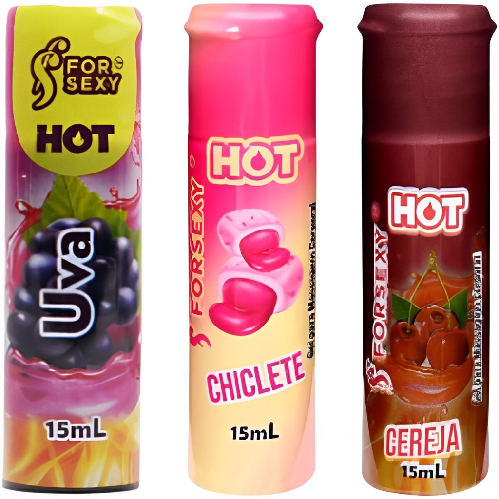 Kit Gel Comestível For Sexy Hot Beijável Líquido Sexy Shop Oral