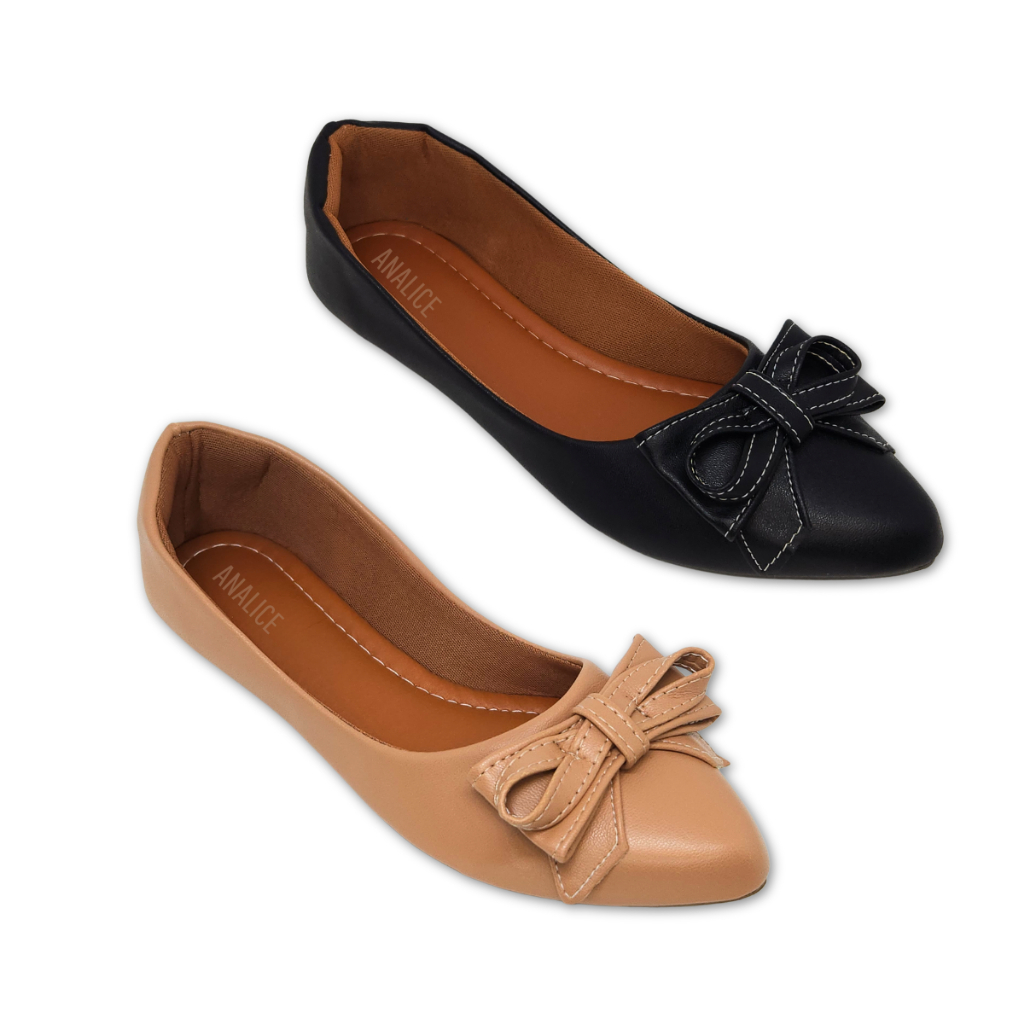 Sapatilha Feminina Elegante Confortavel Preta Nude Bico Fino Casual