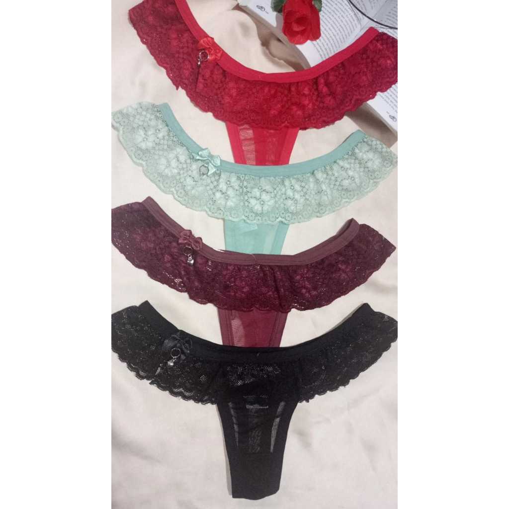 Kit Calcinhas Sex Sensual Tule Renda Atrevida Shopee Brasil