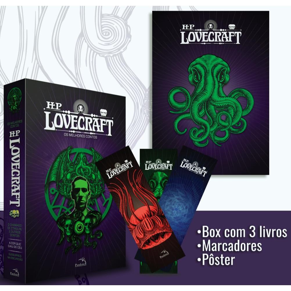 Box HP Lovecraft Os Melhores Contos 3 Volumes Shopee Brasil