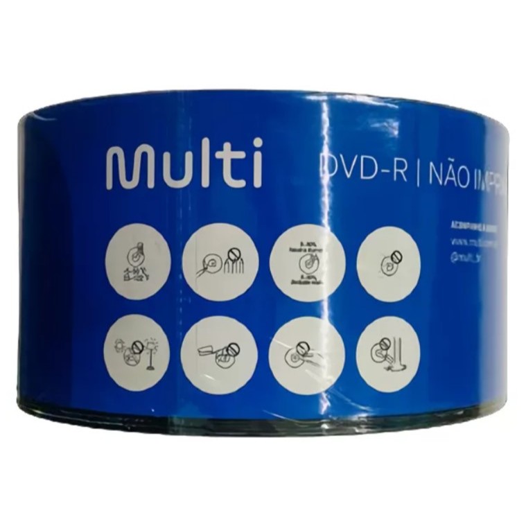 100 Unidades Dvd R Virgem Multilaser Logo 4 7gb 120 Min Shopee Brasil