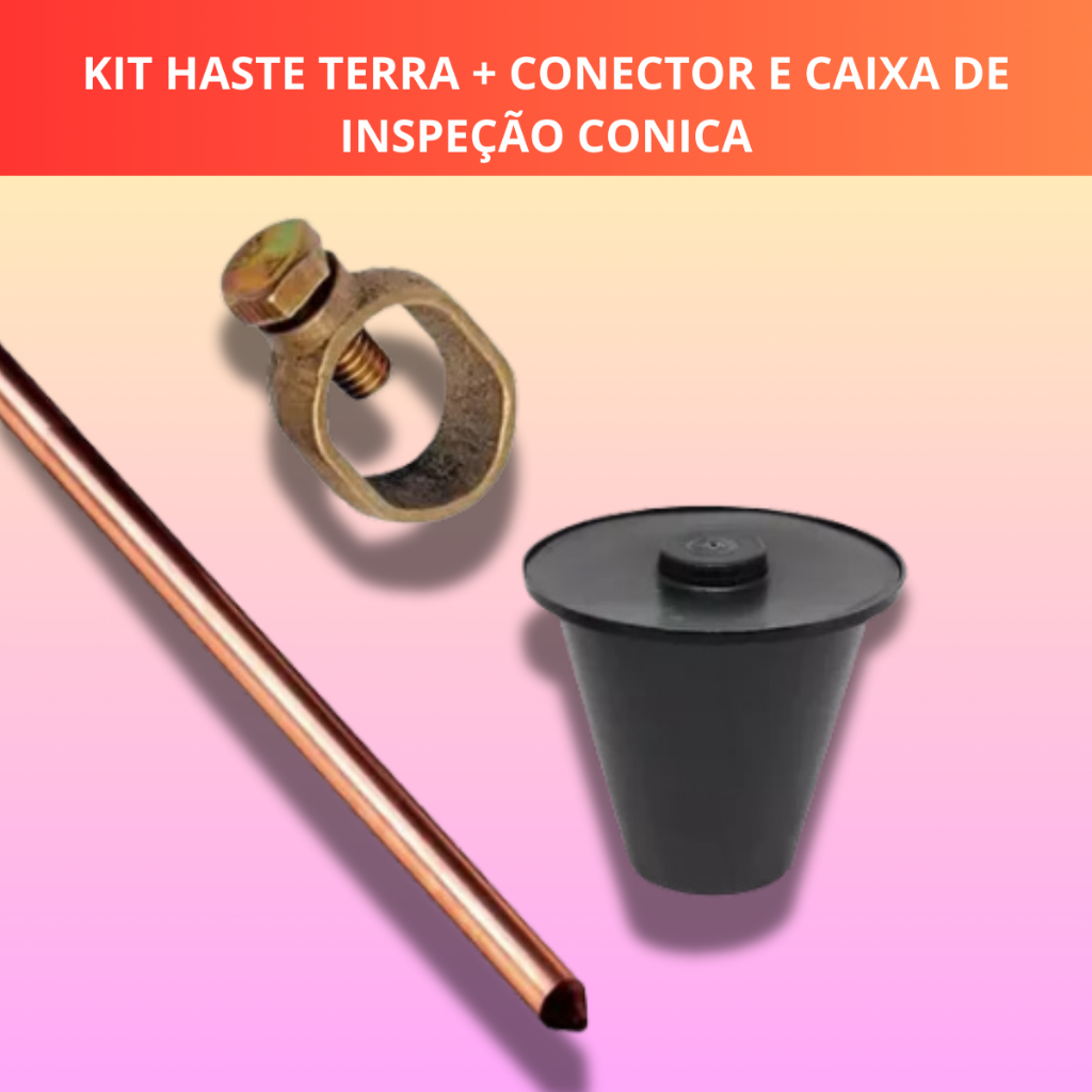 Kit Haste Terra X Mt Conector E Caixa De Inspe O Conica